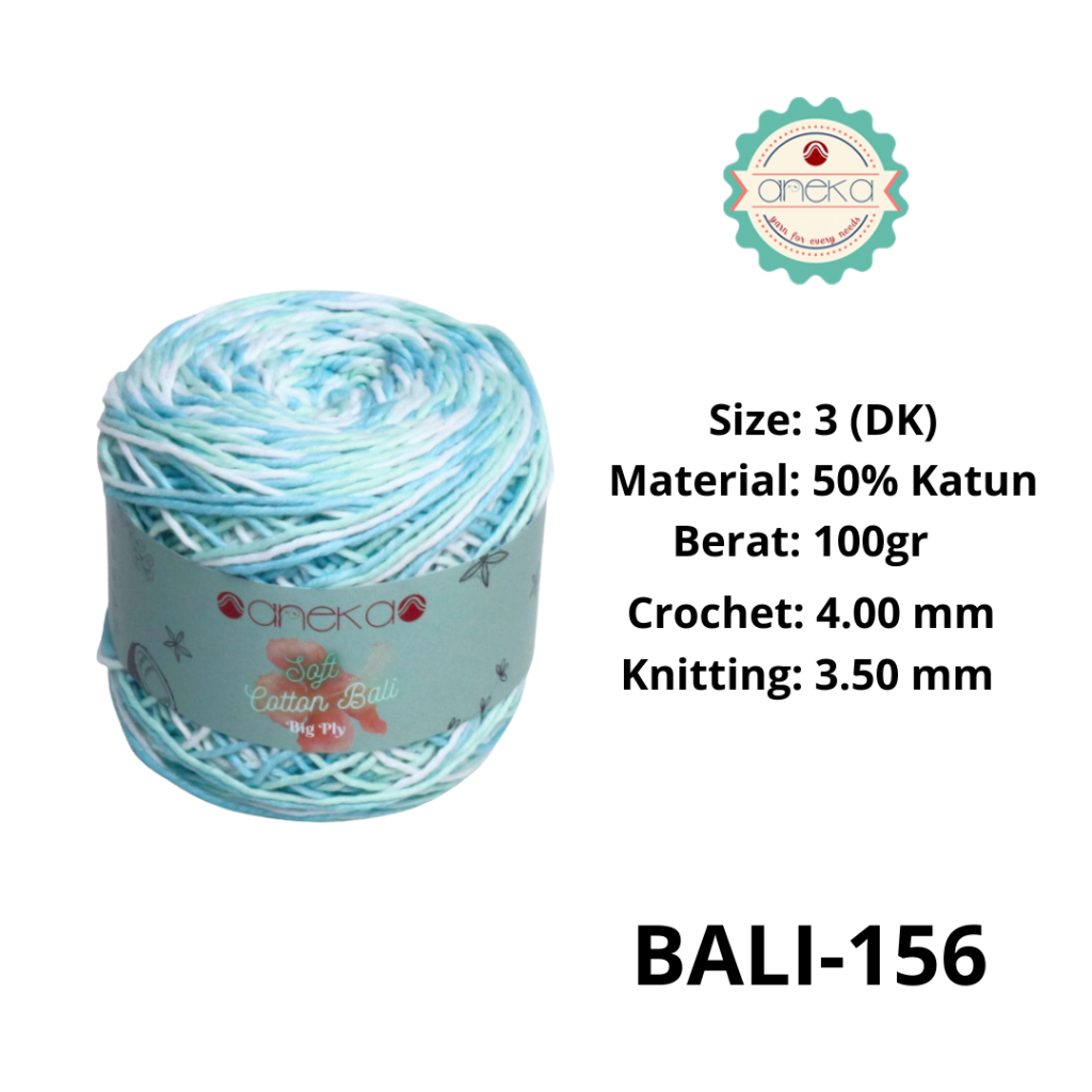 ANEKA - Benang Rajut Katun Bali ANEKA / Soft Cotton Big Ply made by ANEKABENANG - 156