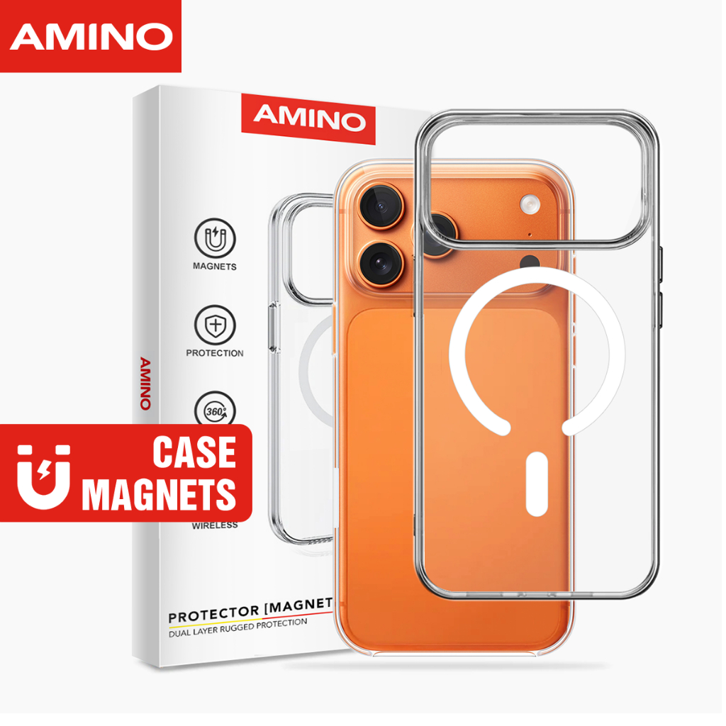 AMINO Magnetic Case Untuk Iphone 17 17 Pro 17 Pro Max 17 Air Clear Hybrid Bumper Casing / Magnetik S