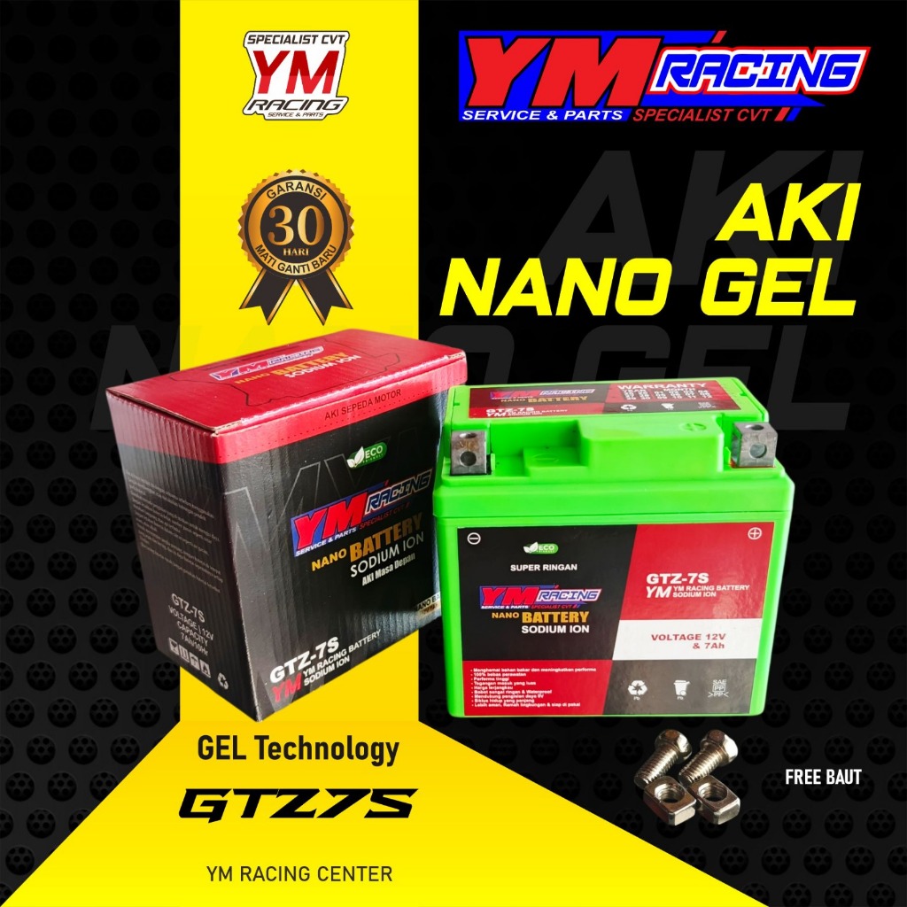 AKI VARIO 125 GTZ7S GEL YM RACING / ACCU VARIO 150 GTZ-7SYM RACING | ACCU VARIO 160 NANO BATTERY SOD