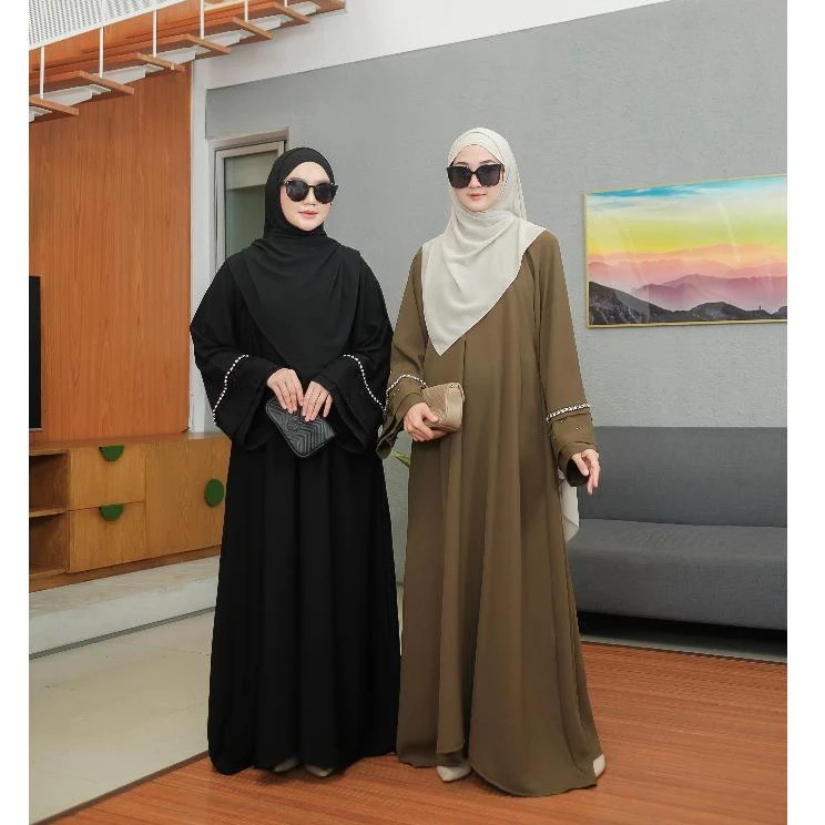 TERLARIS KAMILA ABAYA GAMIS ABAYA ARAB HITAM JATBLACK TERBARU KEKINIAN