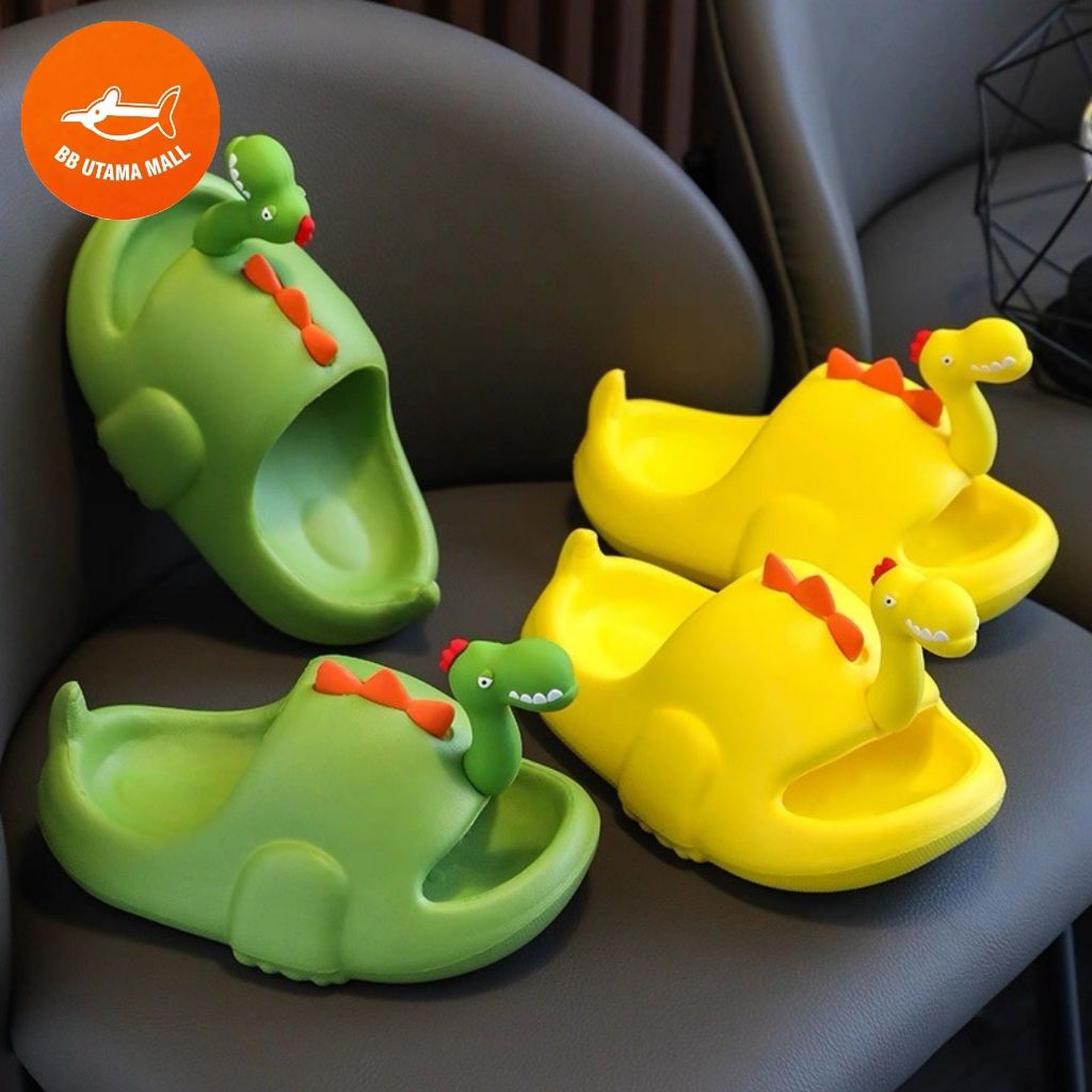 SUNNY SHOES Sandal Dinosaurus 3d Sandal Dewasa Dino Jelly Baim Musim Panas Baru Kartun Lucu Sandal A