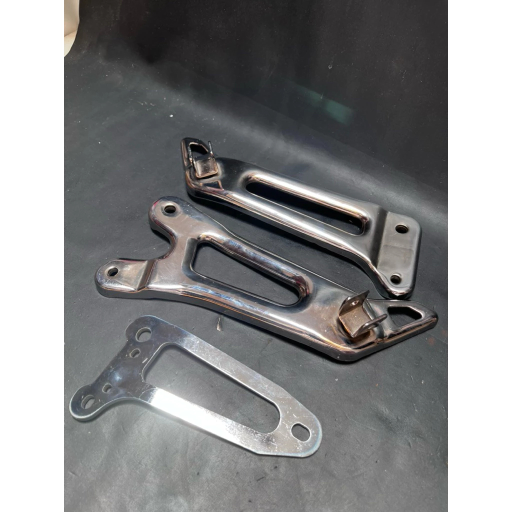 FOOTSTEP BELAKANG RX KING NEW RX KING PEREDAM CROME SET BREKET KNALPOT TEBAL