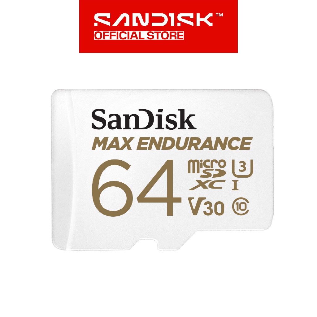 SANDISK microSDXC Max Endurance 64GB 4K Ultra HD (Up to 100MB/s) for CCTV IP Cam Video Monitoring