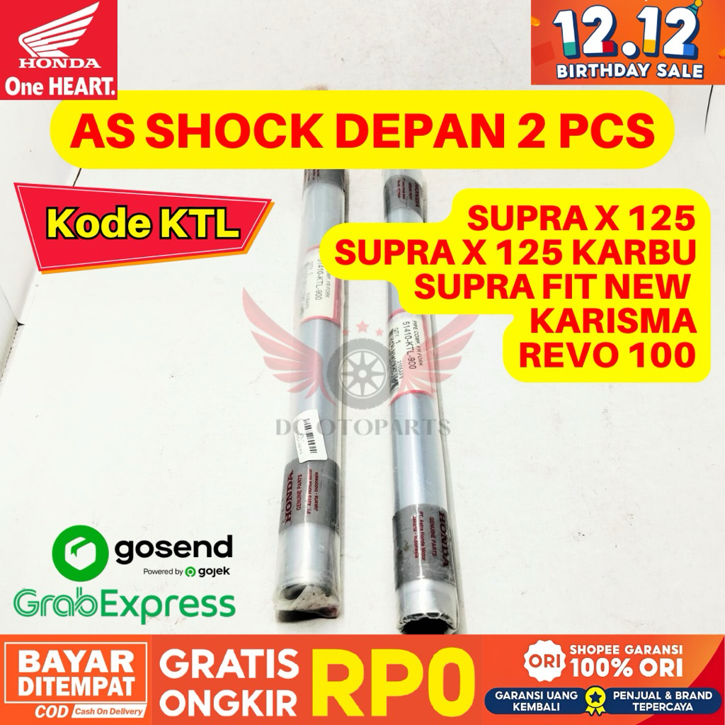KTL AS SHOCK SUPRA X 125 ORIGINAL AHM HONDA, PAKET AS SHOCK SUPRA FIT, AS SHOCK SUPRA ORI, AS SHOCK 