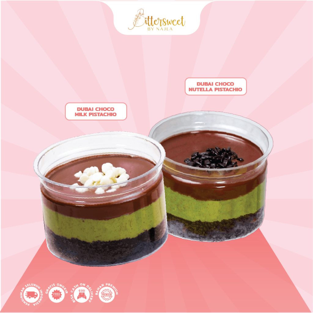 [ Exclusive ] 2 Dubai Choco ( Milk Pistachio + Nutella Pistachio )