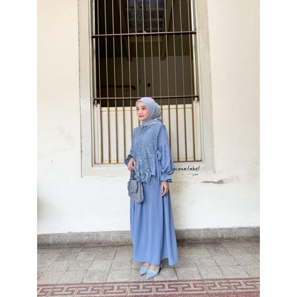 MOCA Quinzy Set Locana  Benka Juwita Deuna Korean Dress Moela LCN Meong Solo