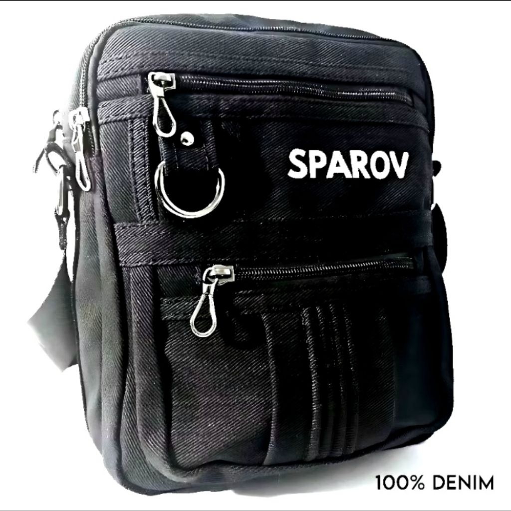 Tas Selempang Pria Kekinian Bahan Jeans Denim Premium Kuat Tebal Tampil Keren & Stylish