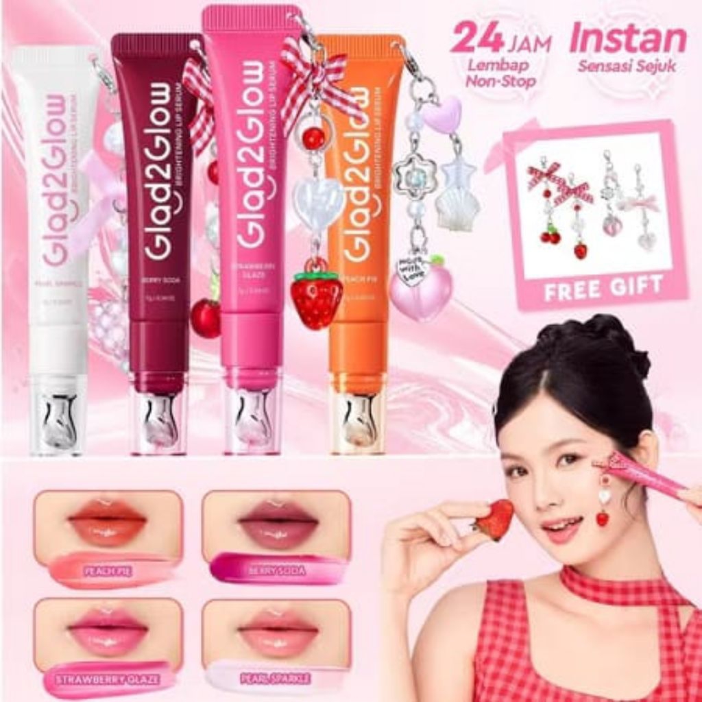 TERMURAH LIP SERUM GLAD2GLOW | Brightening Lip Serum G2G