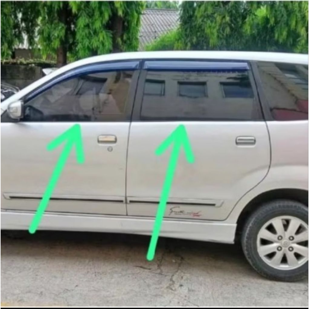 karet pelipit kaca luar pintu mobil toyota avanza Xenia 2004-2011 hitam