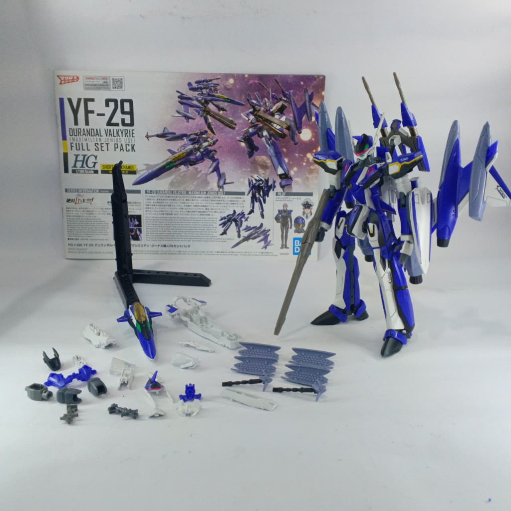 Bandai HG YF-29 Durandal Valkyrie Maximillian Jenius Full Set Pack / Model Kit Macross 1/100 2nd Sud