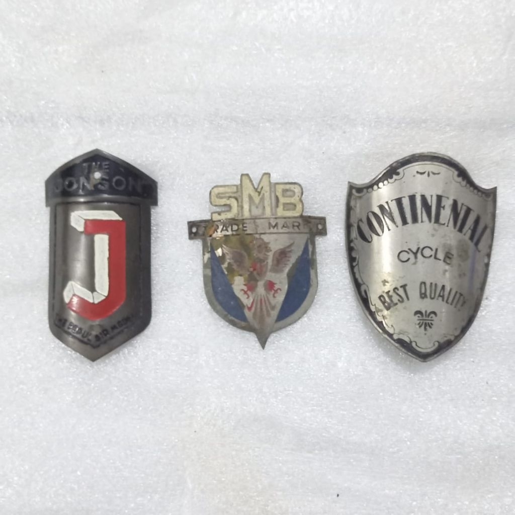 Emblem Plat Logo Sepeda Onthel ontel jadul The Jonson Smb Continental