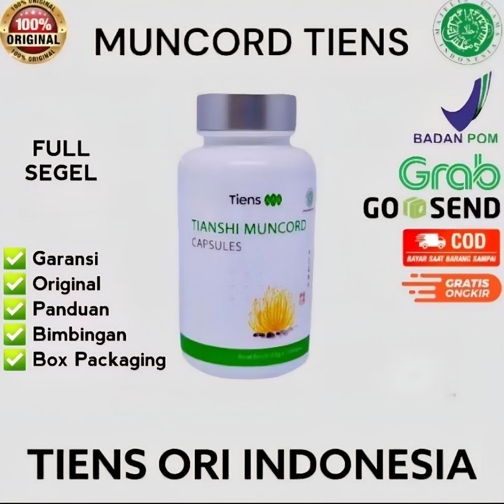 MUNCORD TIENS / CORDYCEPS / ORIGINAL TIANSHI / SUPLEMEN TIENS / PENGOBATAN SESAK NAFAS / PENGOBATAN 