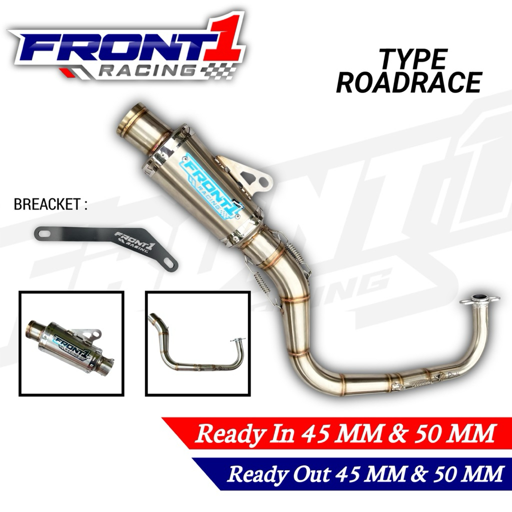 Knalpot FRONT1 Racing Type Road Race Beat Karbu Esp Fi Mio Sporty Smile