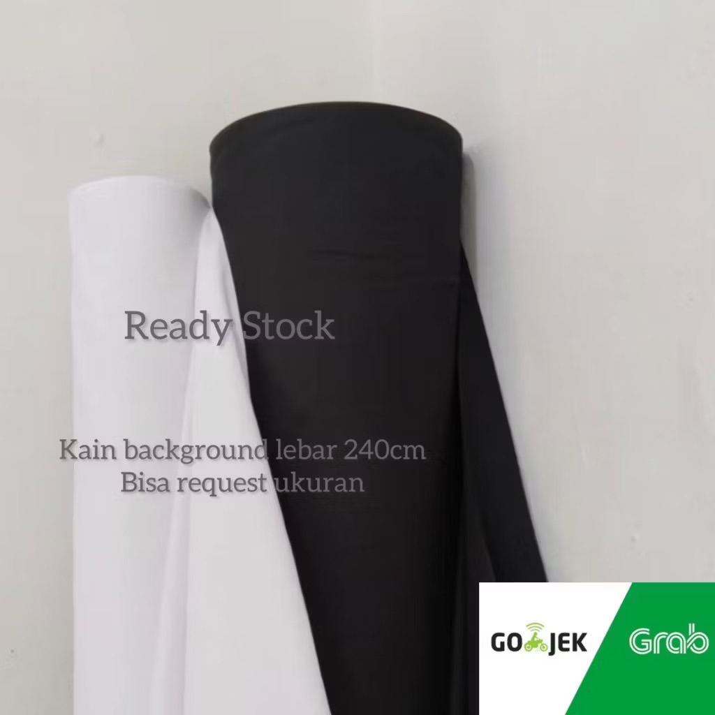 Kain Background Hitam polos Kain backdrop foto lebar 3 m