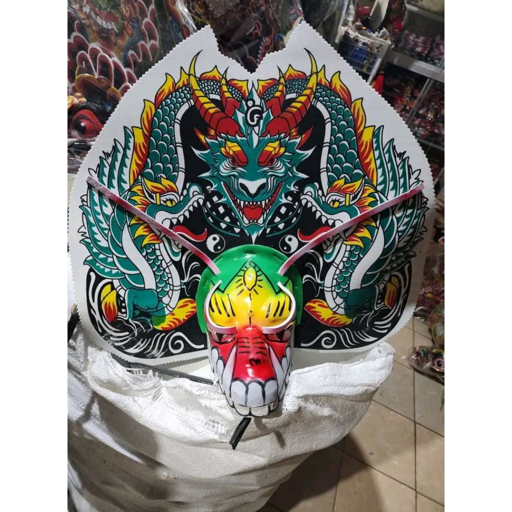 Mainan Barongan Devil / Barongan Naga / Mainan Barongan Spon / Barongan Kesenian Tradisional