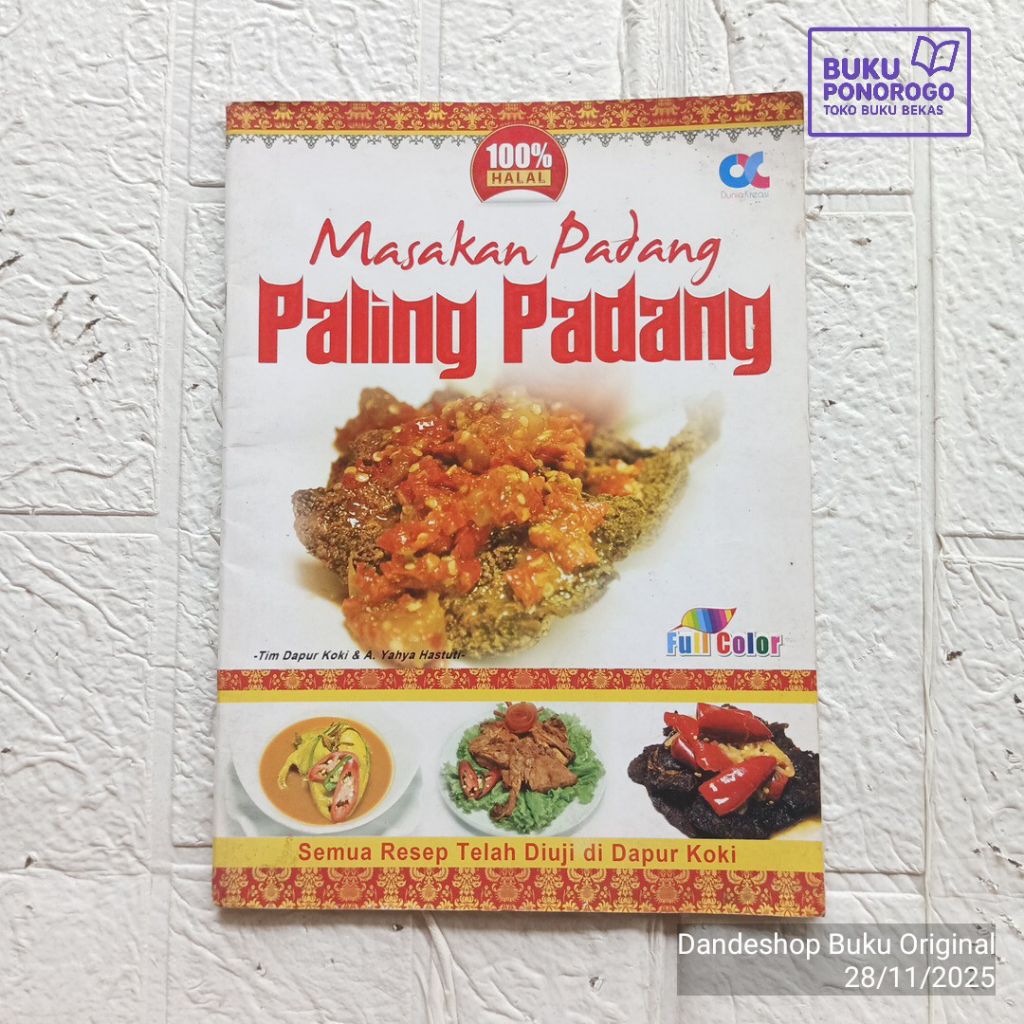(BEKAS) Masakan Padang Paling Padang - BUKU RESEP MASAKAN ORIGINAL Dunia Kreasi
