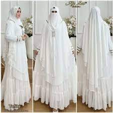 Naju Muslim Gamis Wanita Putih Cocock Untuk Umroh/Haji