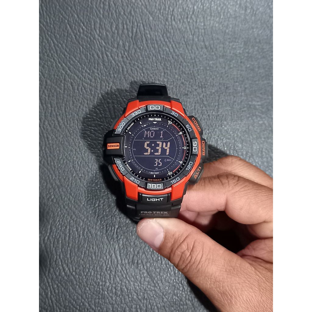 Jam Tangan Casio Pro Trek ProTrek PRG-270 / PRG270 Black Orange, Rare Item