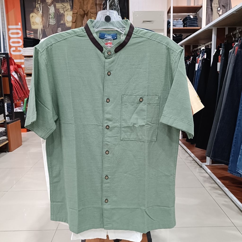 EMBA KEMEJA KOKO / BAJU TAQWA / BAJU MUSLIM LENGAN PENDEK BAHAN KATUN + RAYON