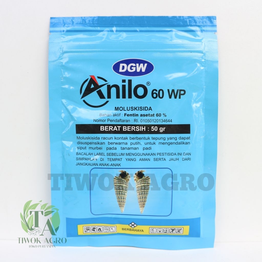 ANILO 60 WP 50gr | Moluskisida Fentin Asetat Racun Keong Emas Siput Padi DGW