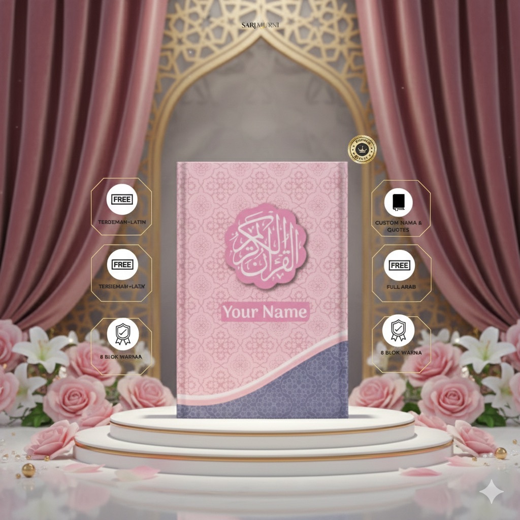 Sari Murni Jakarta - Alquran Custom Nama Terjemahan Perkata Latin A5 A6 Seserahan Nikah SM-006