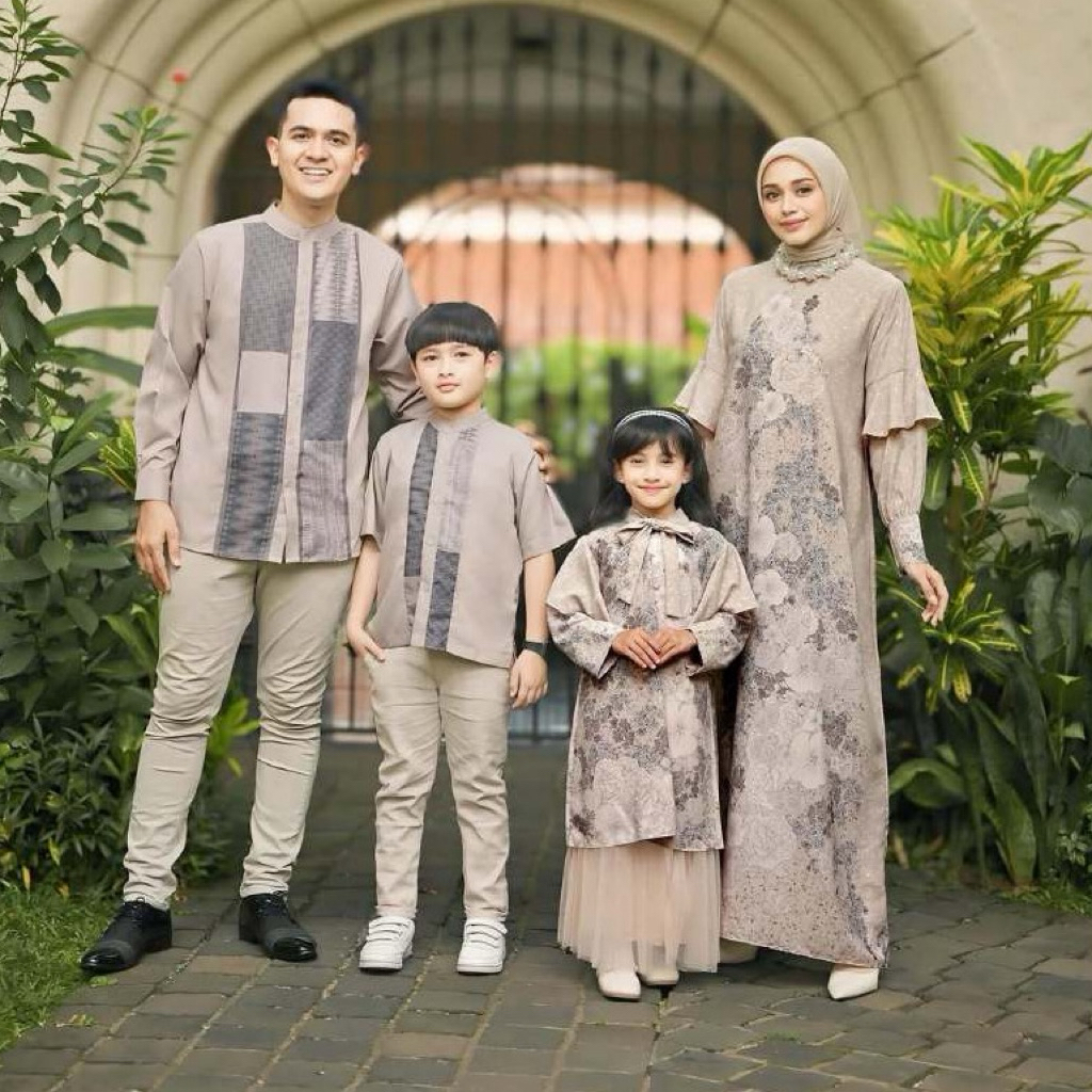 Gamis Dress Tunik Koko Vanilla Hijab - Qatar Series - Warna Nude