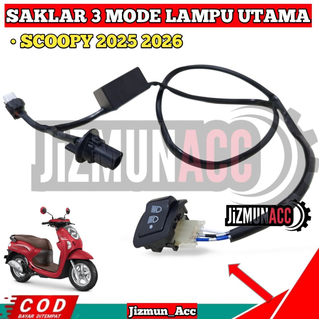 Saklar 3 Mode Lampu Utama SCOOPY NEW 2025 2026 Motorcycle