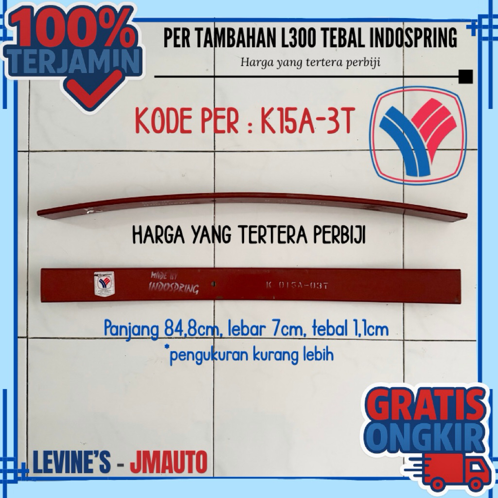 per tambahan L300 tebal K15A-3T Indospring / per L300 tebal 1,1cm / tambahan per L300 / per extra L3