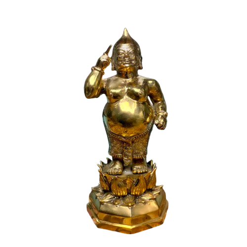 Patung Batara Semar Ismaya Warna Emas Bahan Kuningan Sari