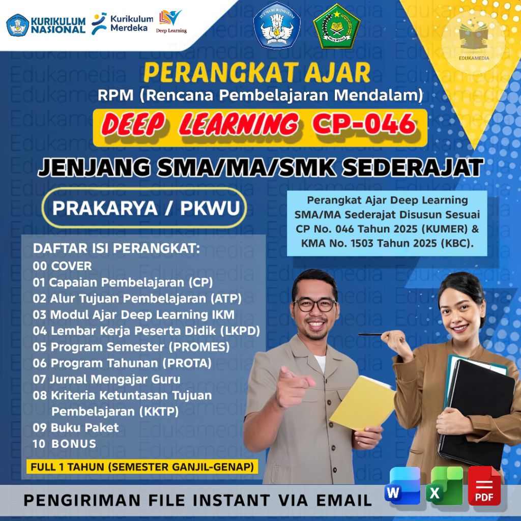 Perangkat Pembelajaran Mendalam (Deep Learning) PRAKARYA/PKWU SMA/MA Implementasi Kurikulum Merdeka 