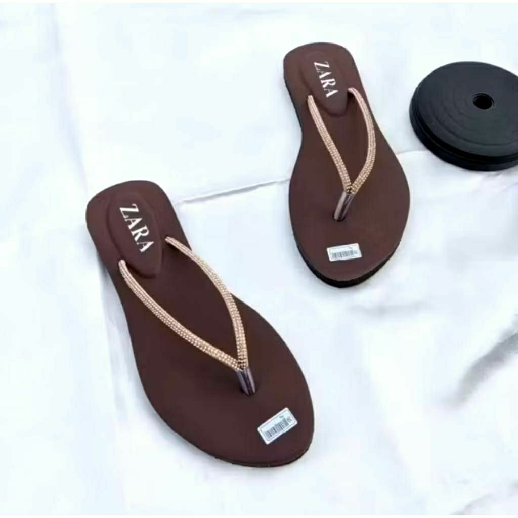 zarra sandal jepit wanita terbaru ZR002 sandal zarra mutiara