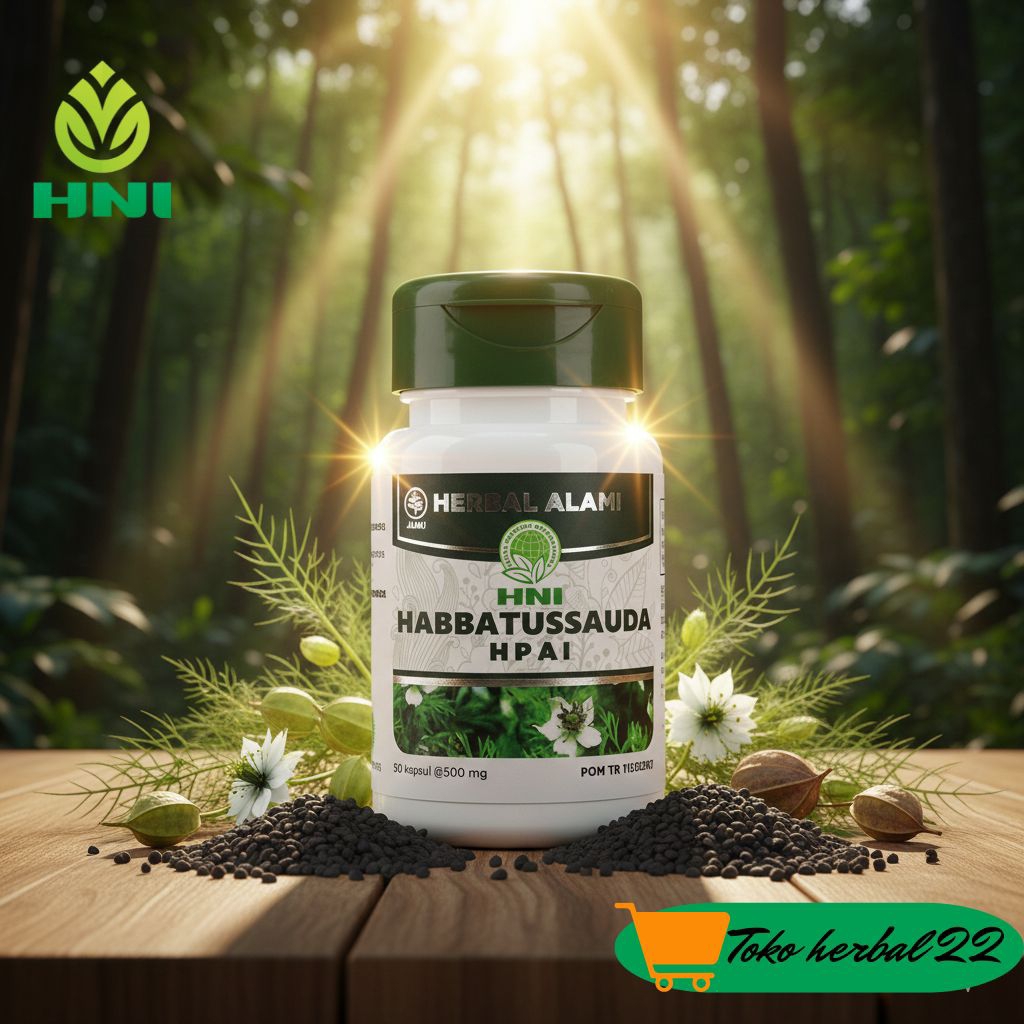 Habbatussauda Kapsul HNI HPAI Original Jintan Hitam BPOM Halal MUI Jaga Daya Tahan Tubuh