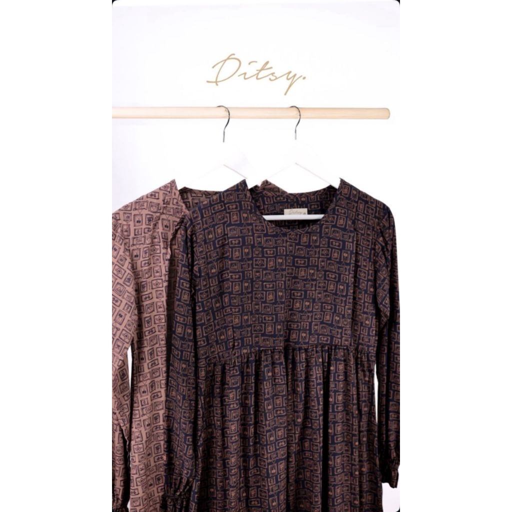 ditsy nightgown gamis muslimah series1, series2, series3, series4, series 5,series6, series7 bahan r