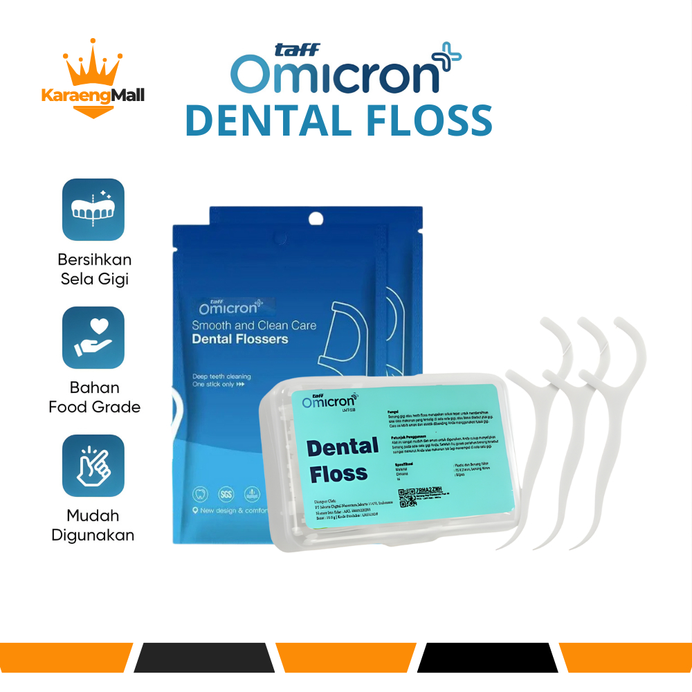 KaraengMall Dental Floss Benang Gigi Tusuk Gigi Preawatan Mulut Pembersih Sela Gigi 50-100 PCS