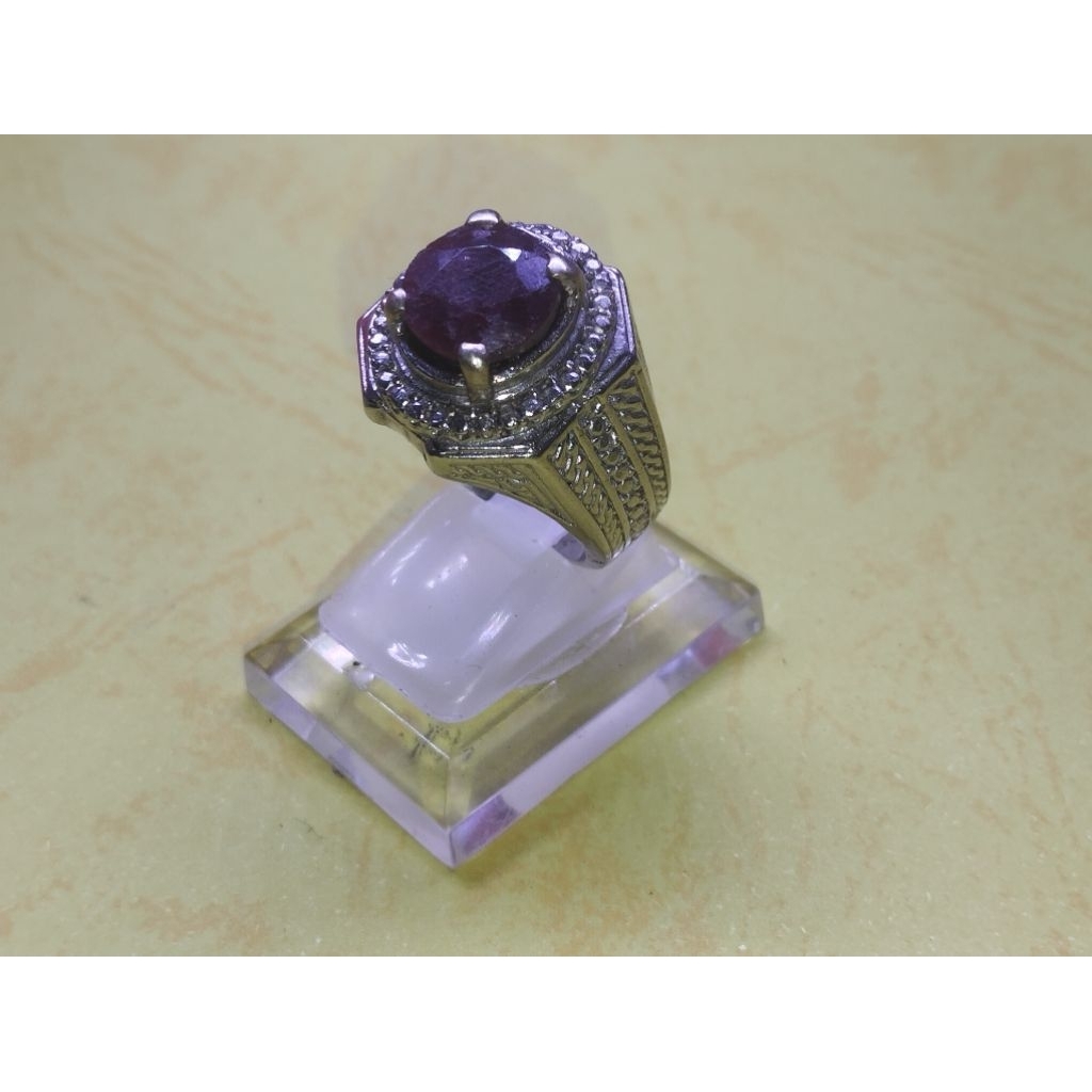 Batu Akik Natural Ruby Pinkish Red