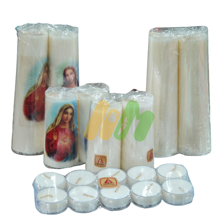 LILIN PUTIH / LILIN LRC PUTIH BESAR / LILIN UNTUK IBADAH / LILIN BATANGAN / LILIN BULAT KECIL
