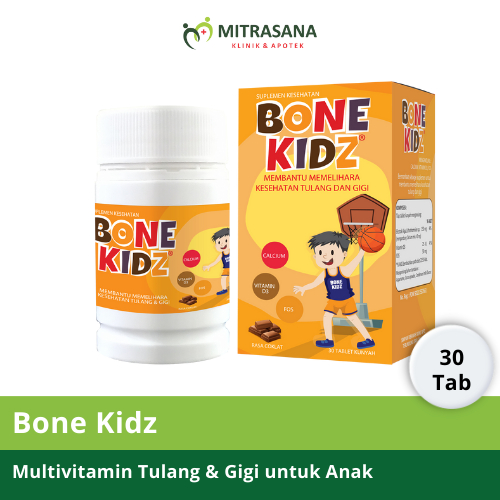 Bone Kidz 30 Tab - Vitamin untuk Kesehatan Tulang & Gigi Anak
