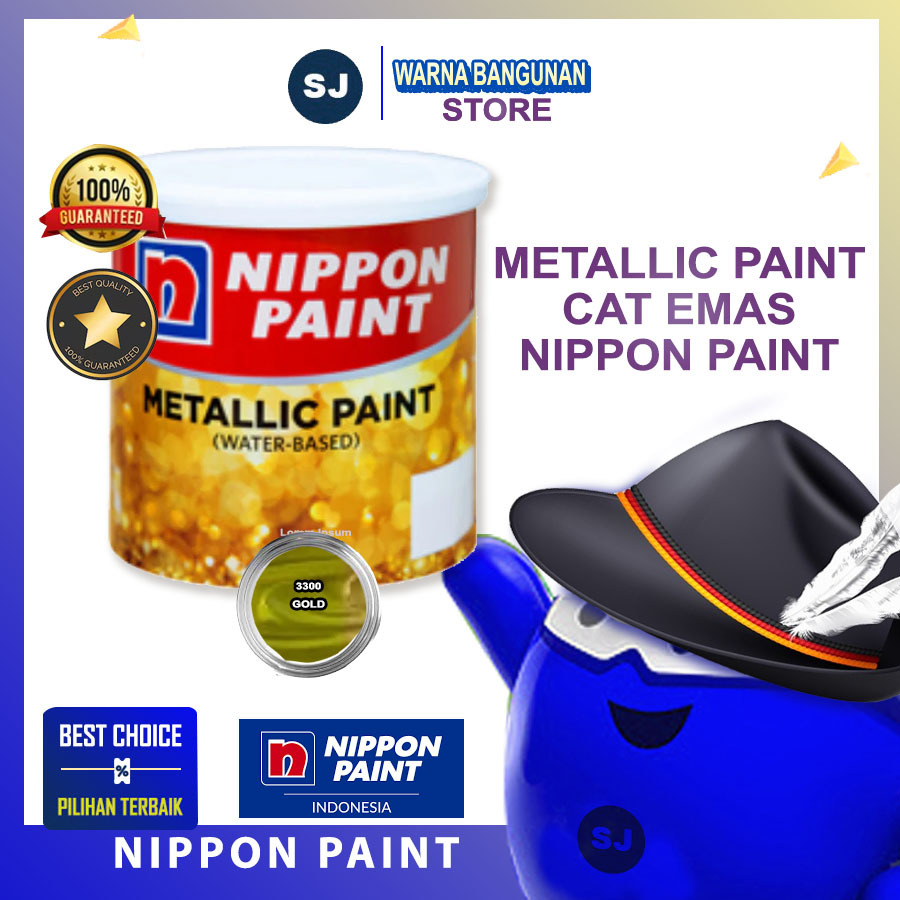 Nippon Metallic Paint Real Gold 3100 750Ml / Cat Emas Nippon Paint