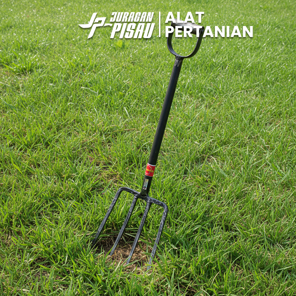 Garpu Tanah 4 Gigi Bahan Baja Premium