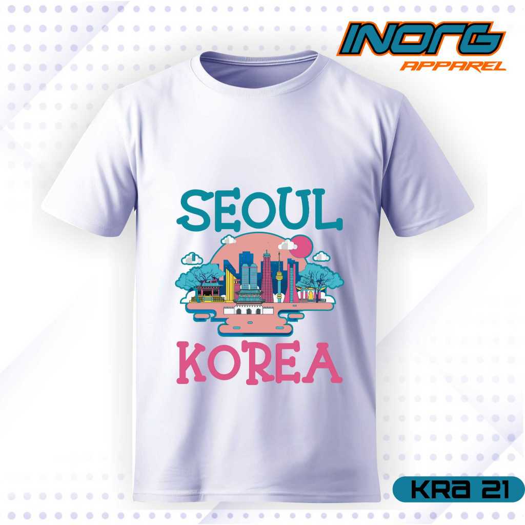 kaos oleh oleh korea korean tshirt taekwondo baju seoul busan gyeongbokgung kaos martials art tag la