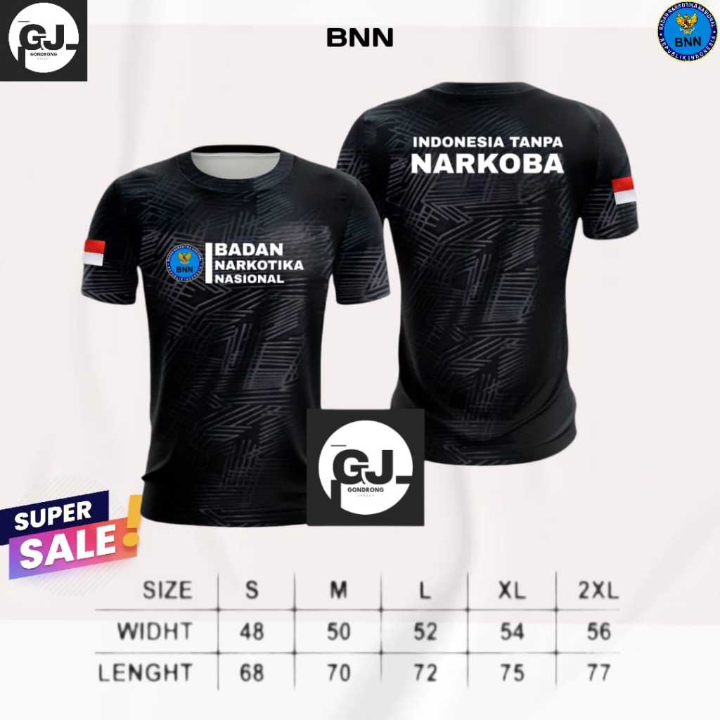 KAOS BNN DRYFIT EMBOS / BAJU JERSEY BNN LENGAN PENDEK TERBARU / KAOS LAPANGAN BNN