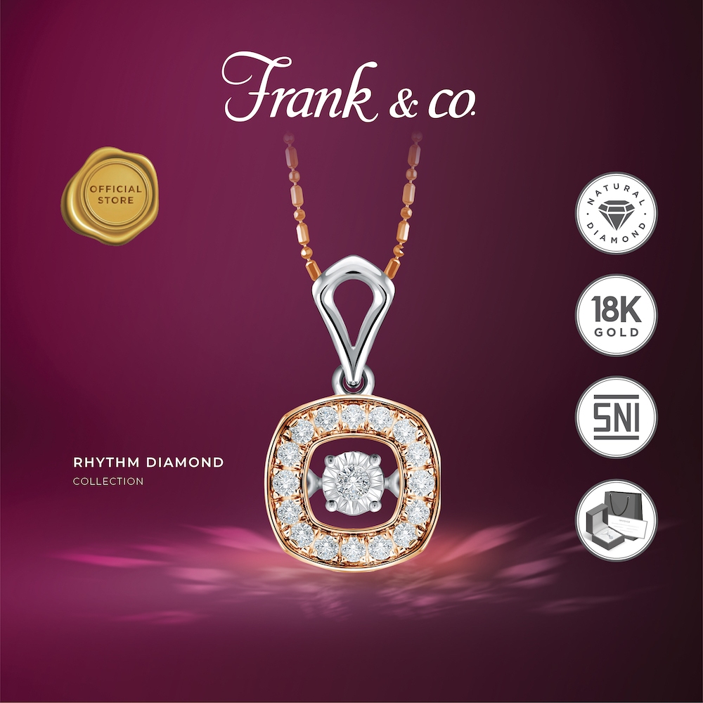 Frank & co. Rhythm Square Diamond Pendant / Liontin