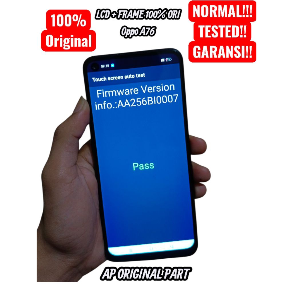 LCD+FRAME Oppo A76 100% Original Copotan Tested