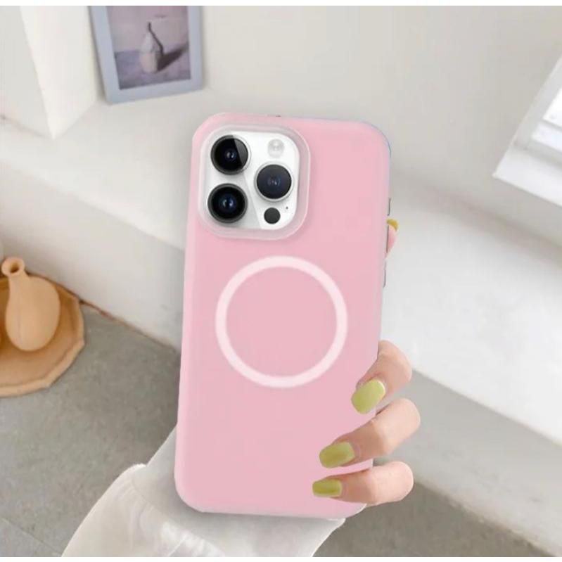 Case Jelly Magsafe Sillicon Bludru For IPHONE 11 12 13 14 15 16 17 PRO/MAX Ponsel Sillicon