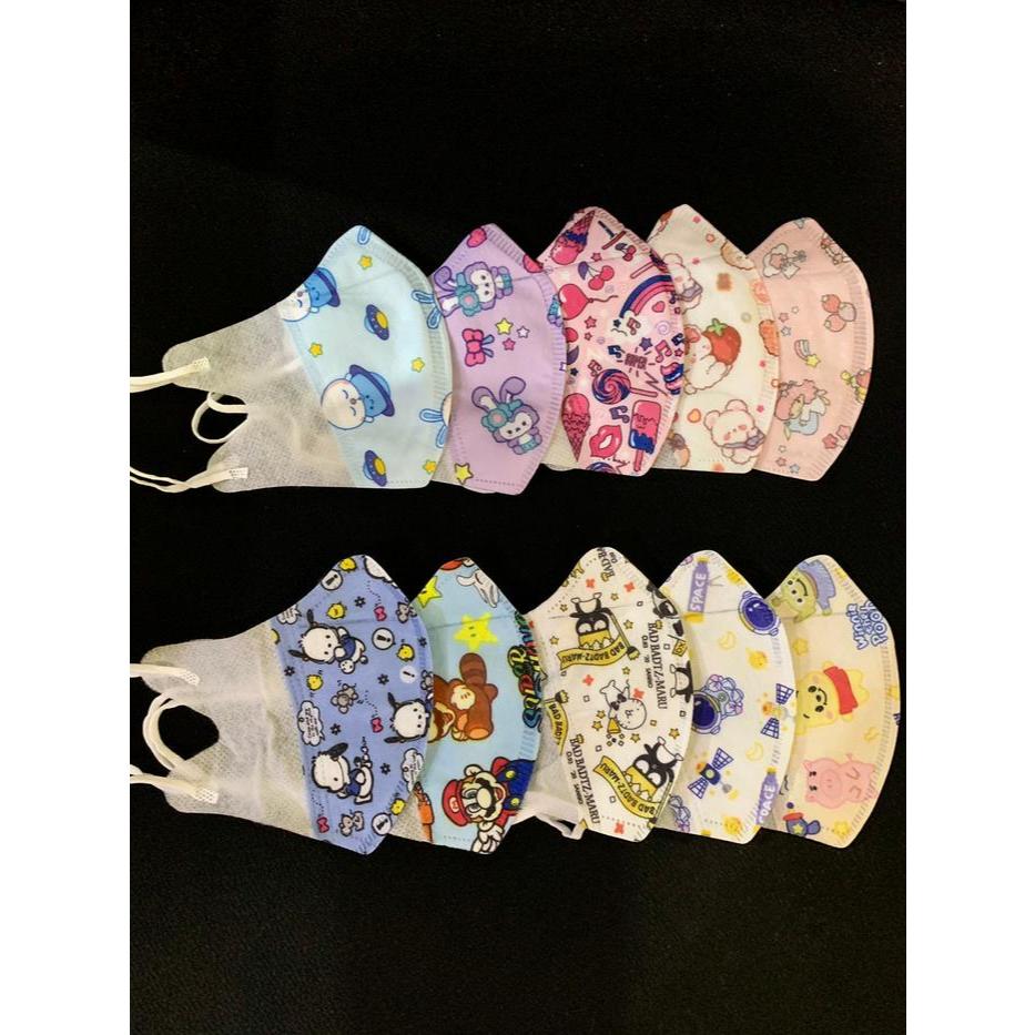 Masker Anak DUCKBILL KIDS 50PCS Putih White Surgical Mask DuckbilL/ Duckbill Anak Motif / Dukbil ana