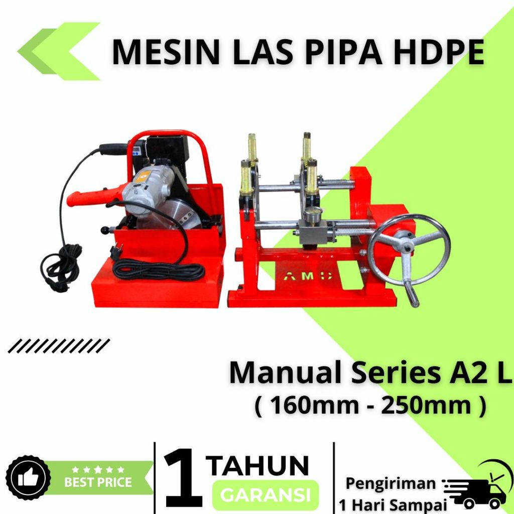 Mesin las pipa hdpe manual rotari shds 200 sampai pipa hdpe 8 inch