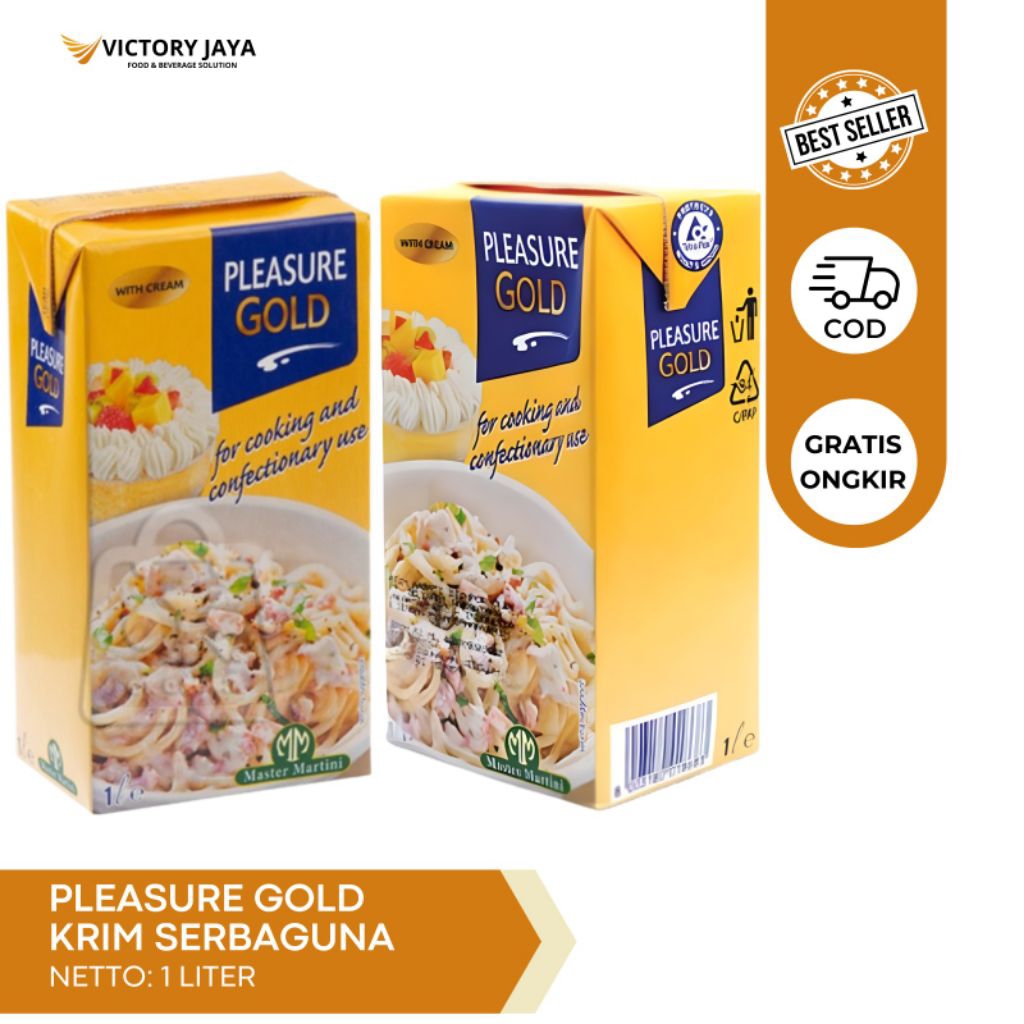 Pleasure Gold Krim 1 Liter Pleasure Gold / Cooking Cream / Whipping Cream / Krim serbaguna