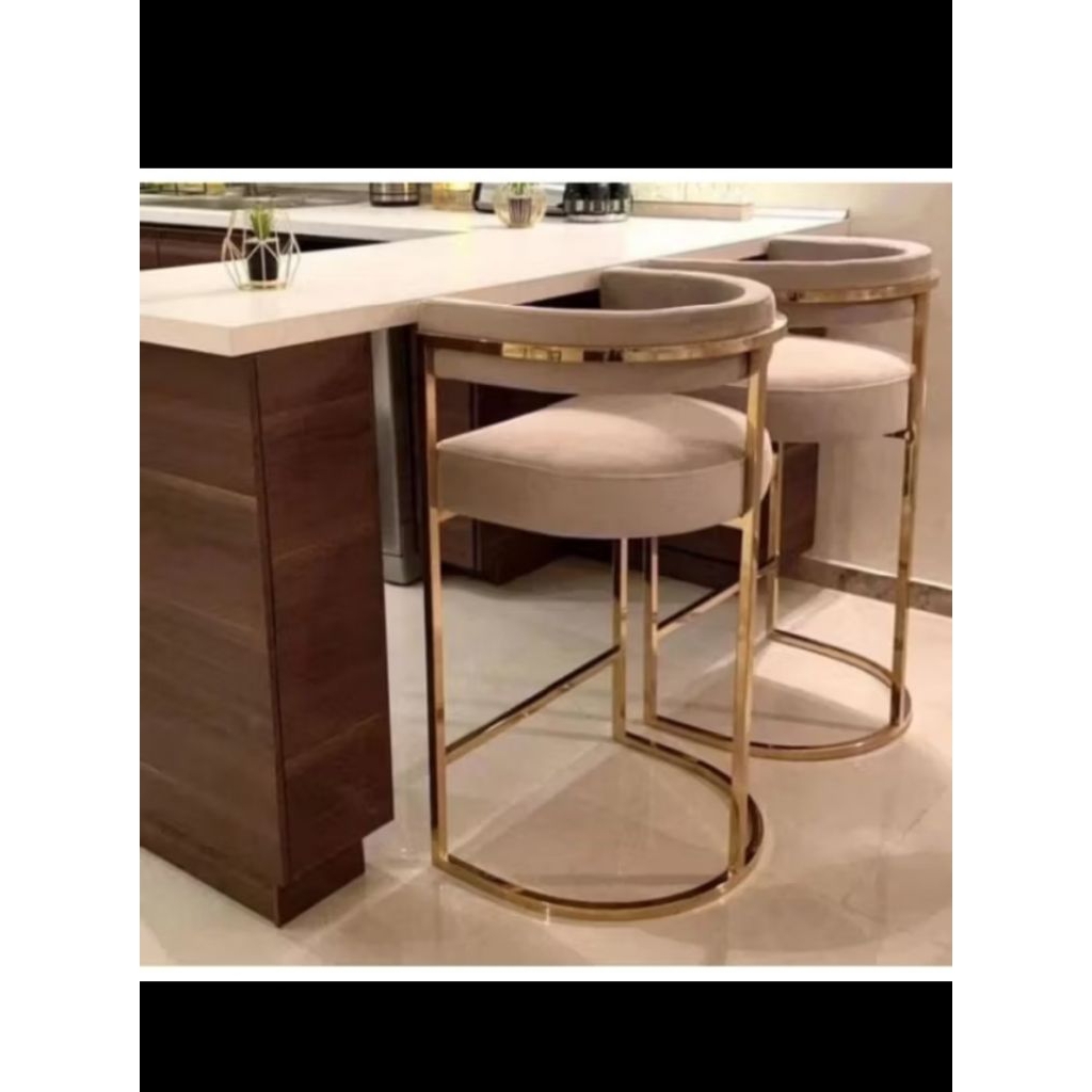 KURSI BAR STAINLESS GOLD