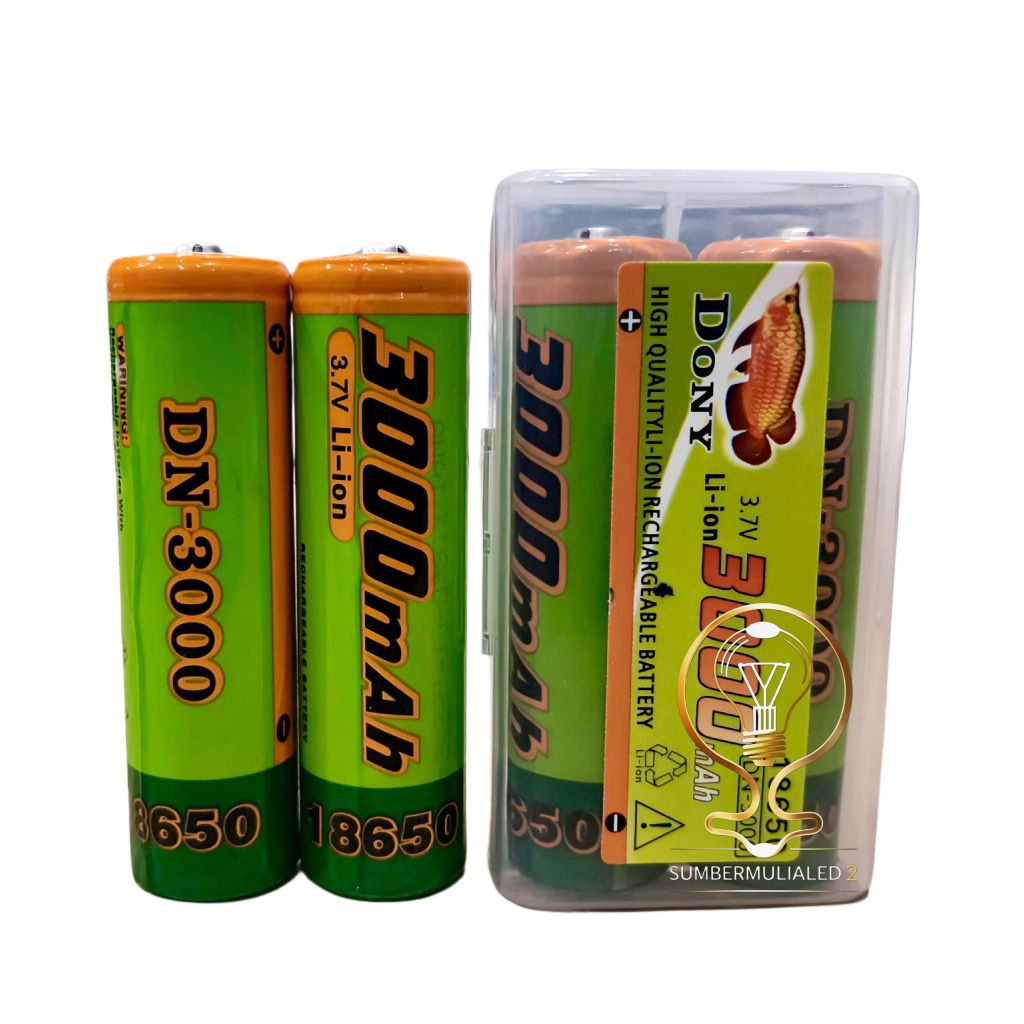 Baterai Senter Kepala Dony Li-Ion 3000 mAh DN-3000 Battery Rechargeable18650 . 100% Original Dony