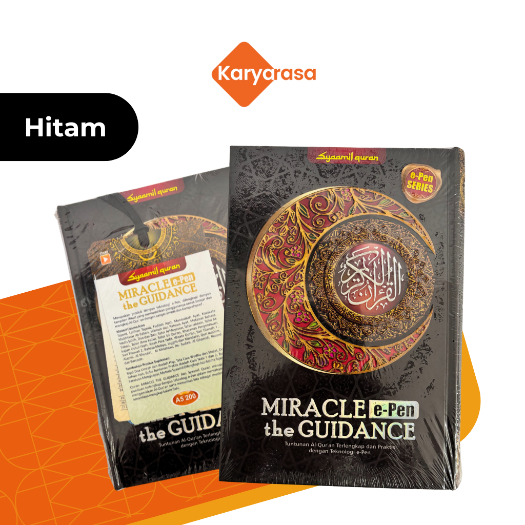 Quran Miracle The Guidance Hard Cover Lux HItam – Al Quran Belajar Tajwid Lengkap (Tanpa ePen)